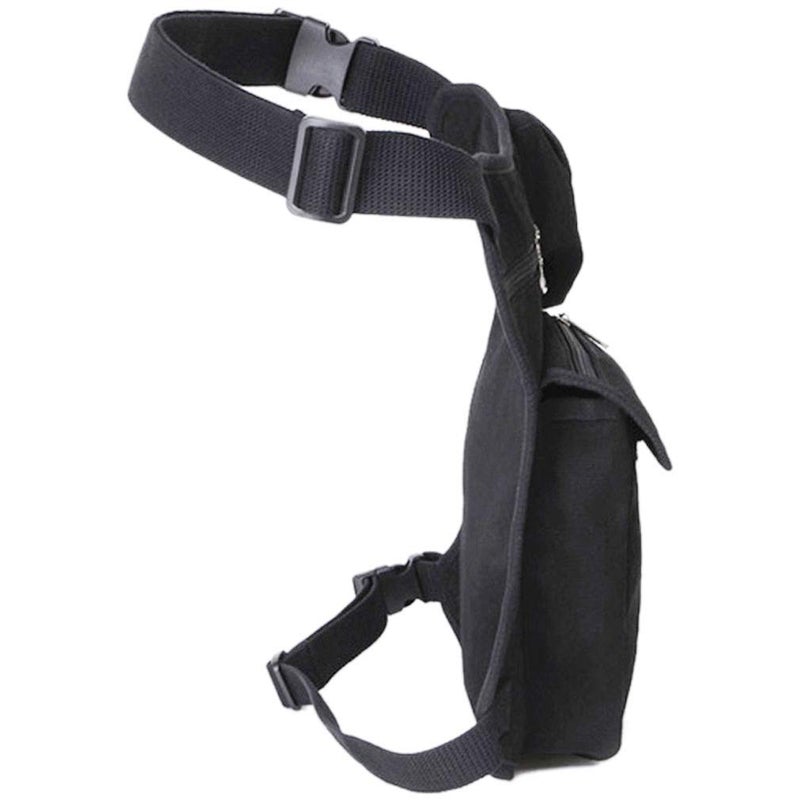 Hebetag Canvas Outdoor Travel Waist Pack Thigh Bag for Men Women Tactical Military Motorcycle Bike Multi-pocket Drop Leg Bags Pouch Black - Image 4